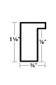 Square Picture Frame in Six Wood Finishes P502A Diagram Image