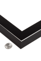 Square Picture Frame in Wood with Silver Edges P526 Outside Image