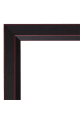 Angled Modern Picture Frame in Black with Line Accents P581 Front Image