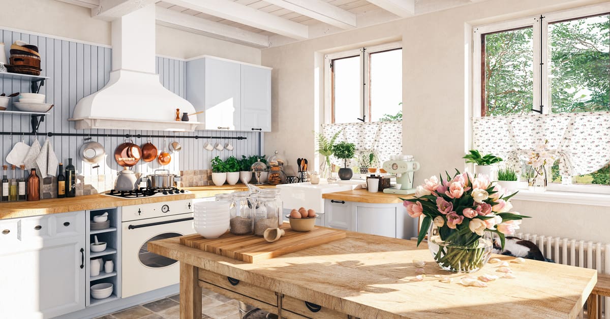 Open lighting kitchen