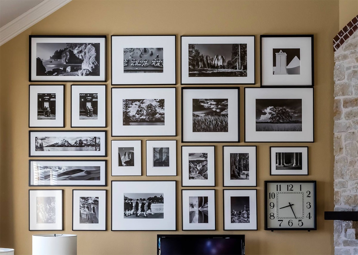 Stylish Ways to Display Black + White Photos