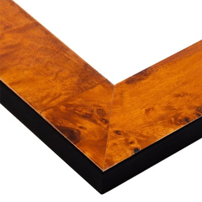 polished wood frame