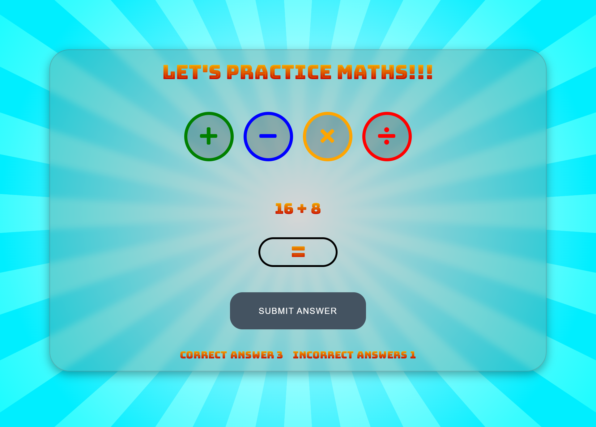 Let's Practice Maths! - Educational Game