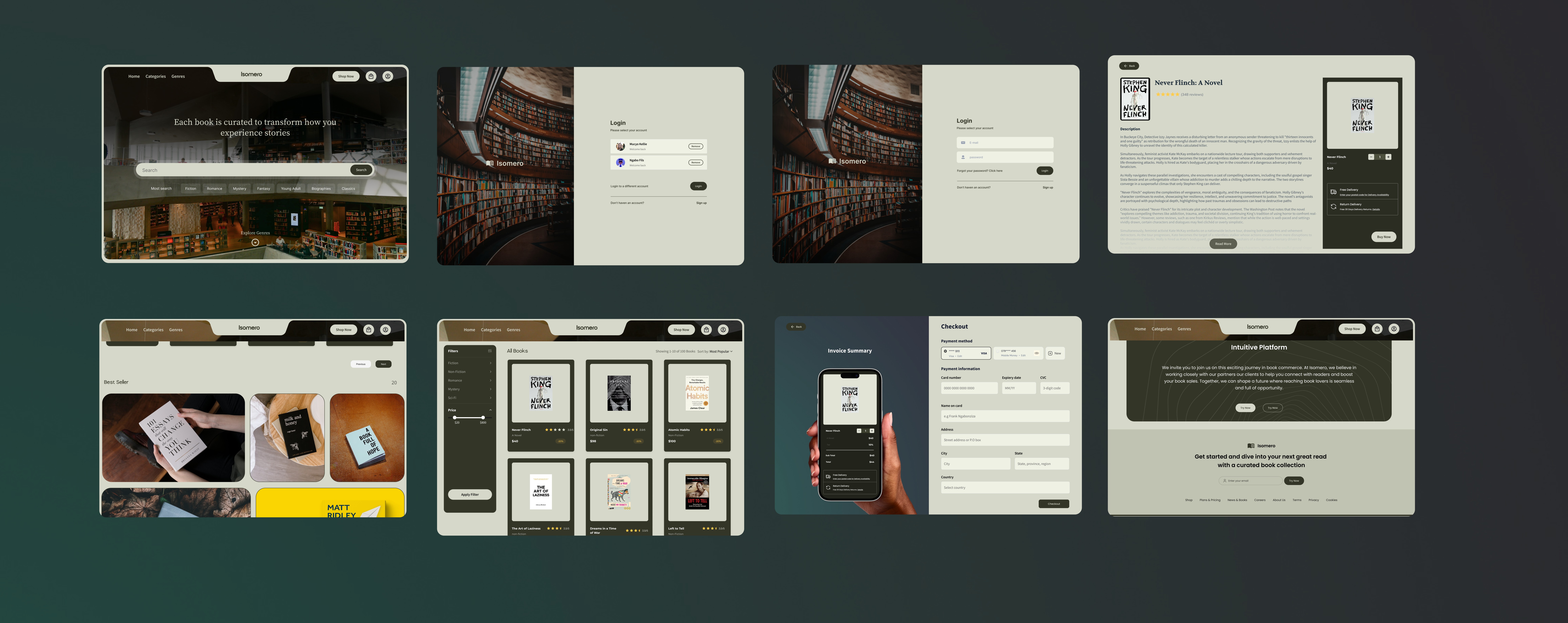 Isomero Final UI Design