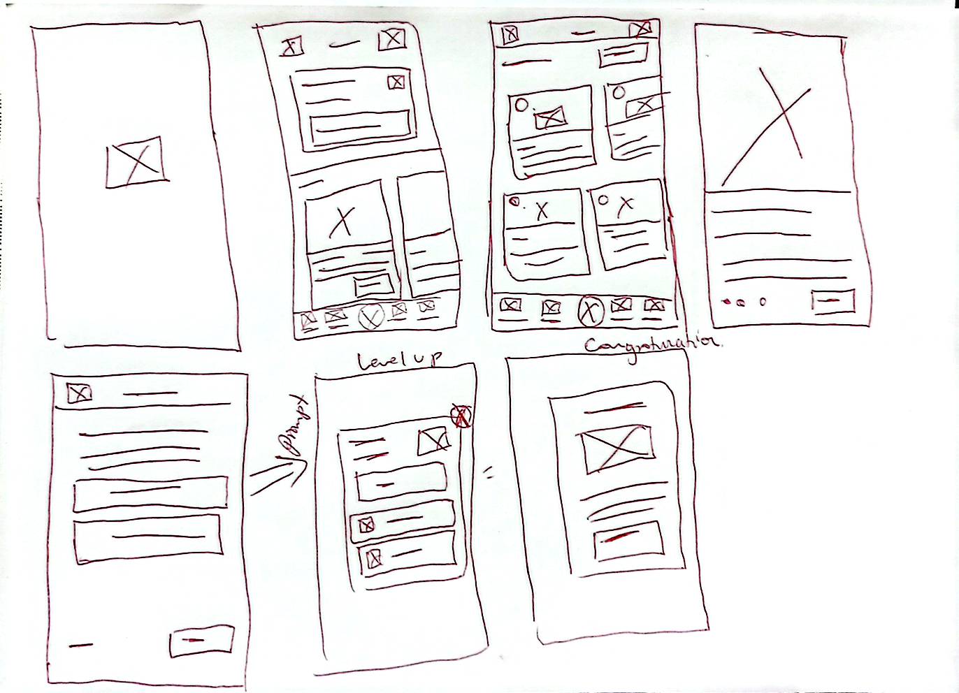BK Quiz Wireframes