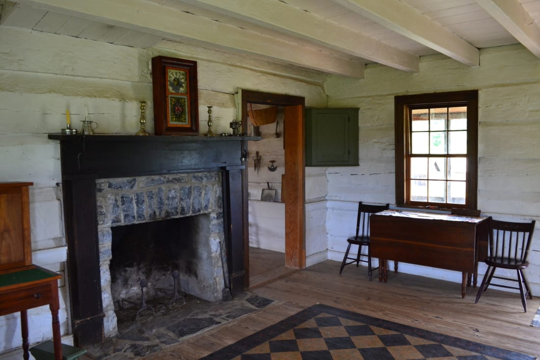 1850s American farm, interior image