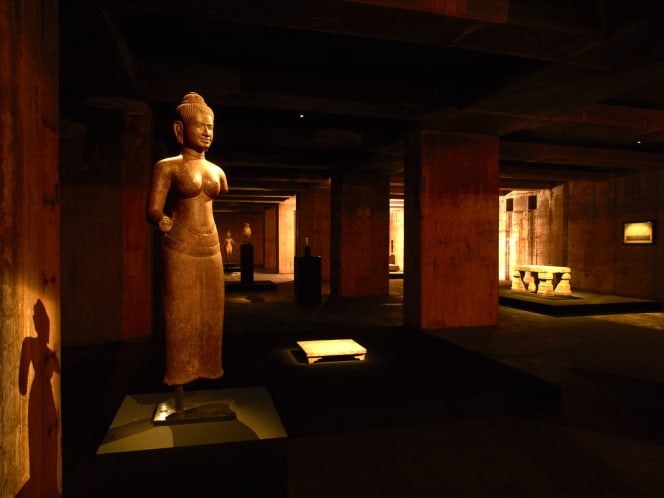 Atmospheric photo of a sculpture in the Feuerle Collection. Photo by Nic Tenwiggenhorn.