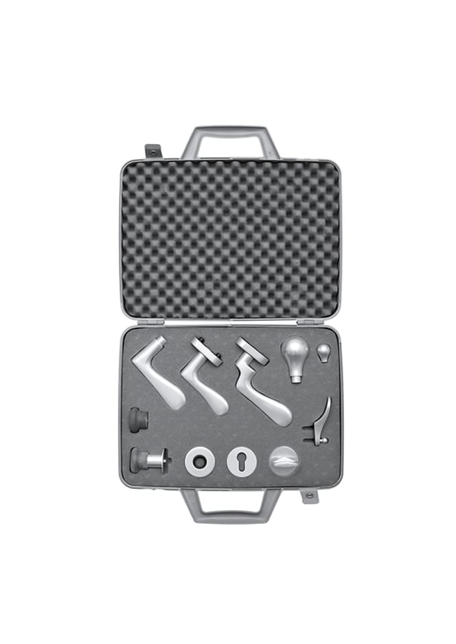 Photo of a sample case featuring the FSB 1144 product family. The case was designed by German designer Peter Raacke.
