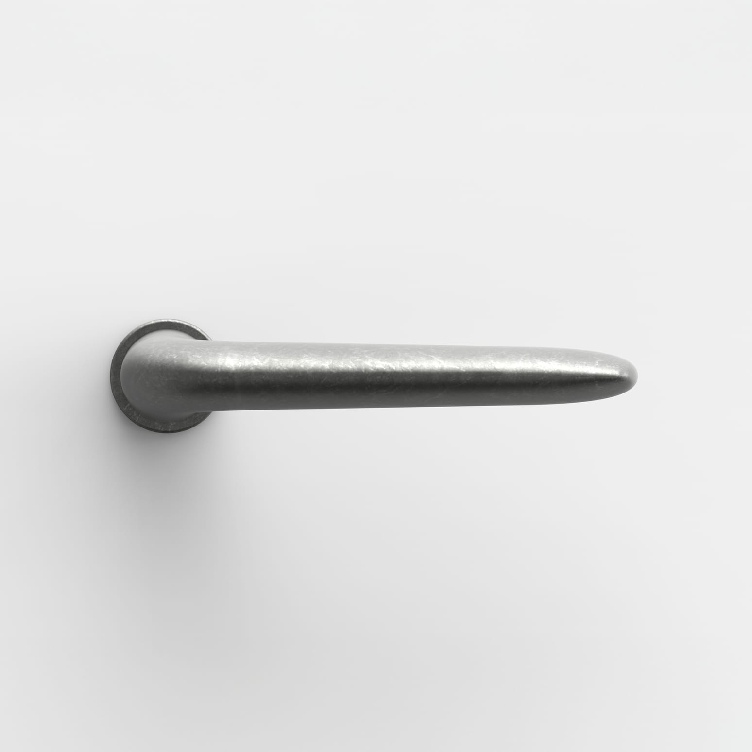 Frontal view of the FSB 1292 door handle in the Aluminum Pure finish.