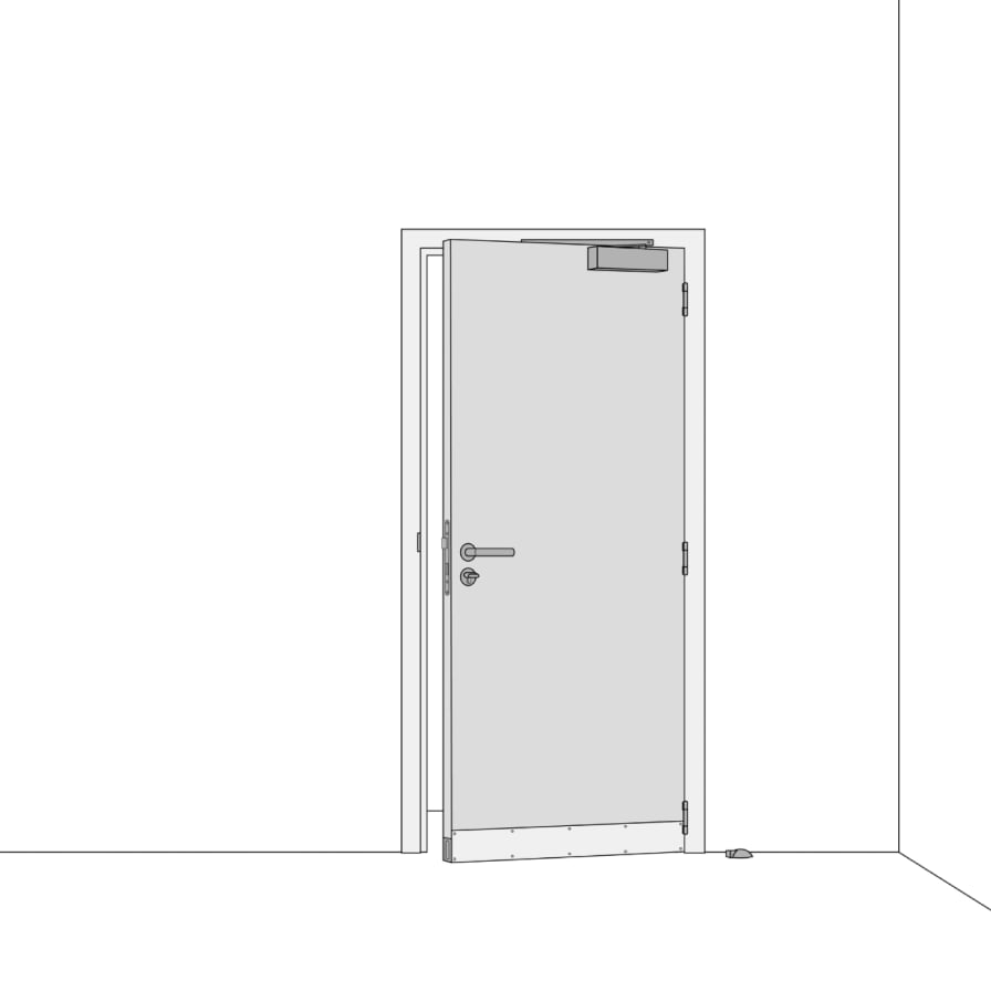 Worldwide Specification Service Hero Image with an illustration of a slightly ajar door.
