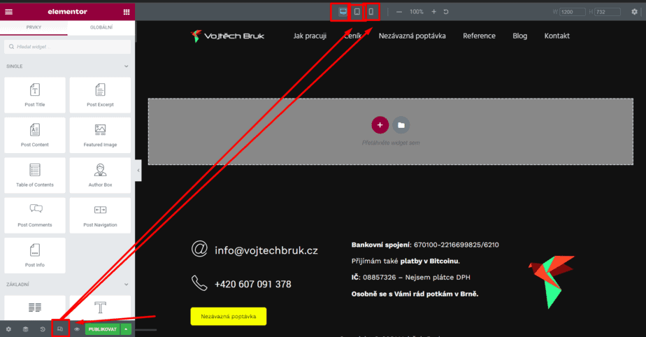 obrázek na webu Vojtěch Bruk obrázek v rámci Jak vytvořit šablonu příspěvku pomocí Elementoru Pro