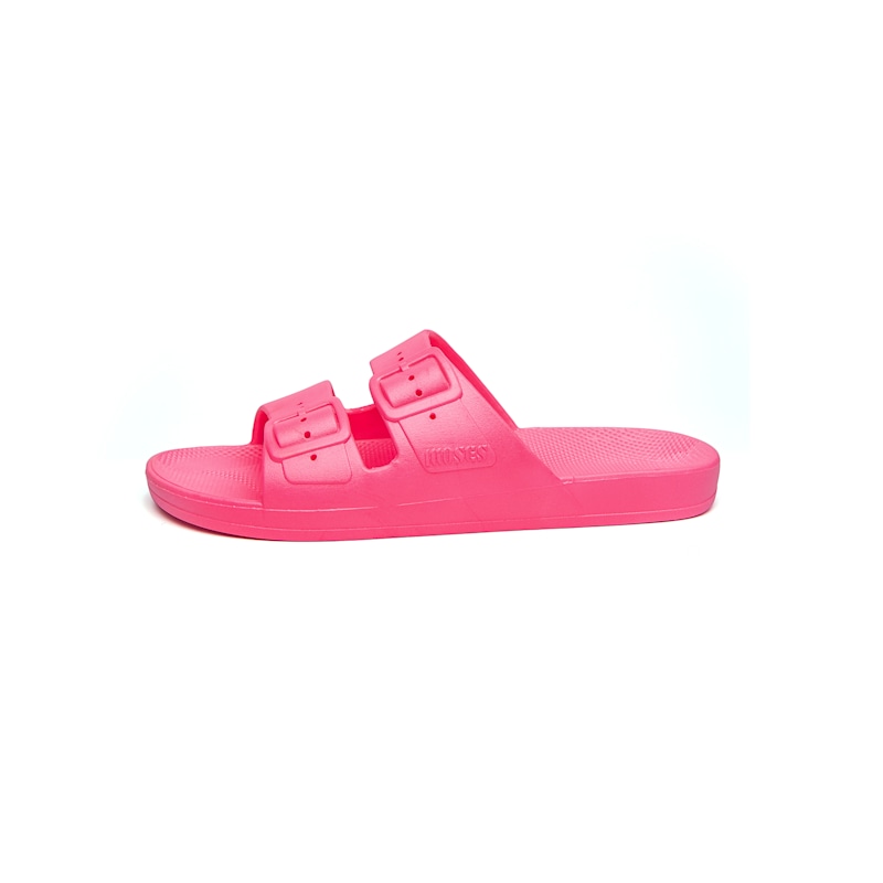 Neon pink slides discount
