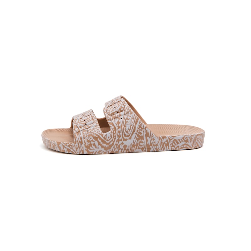 Freedom Moses Stone Shade Paisley Print On Camel Shade Slides Boy 40 41