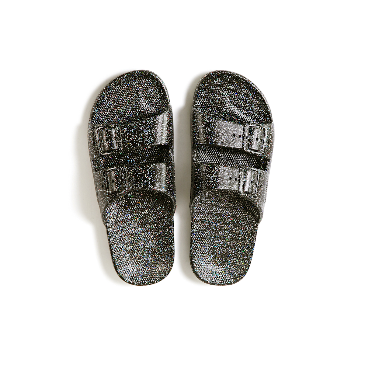 Black glitter slides clearance
