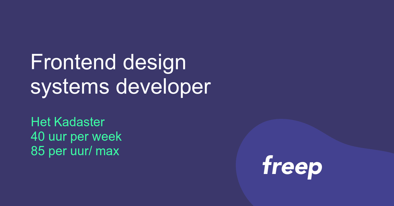 Frontend design systems developer bij Het Kadaster - ZZP | Interim ...