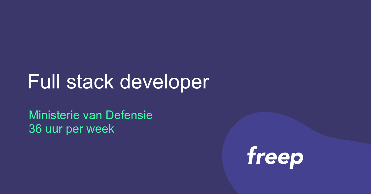 Full stack developer bij Ministerie van Defensie - ZZP | Interim ...