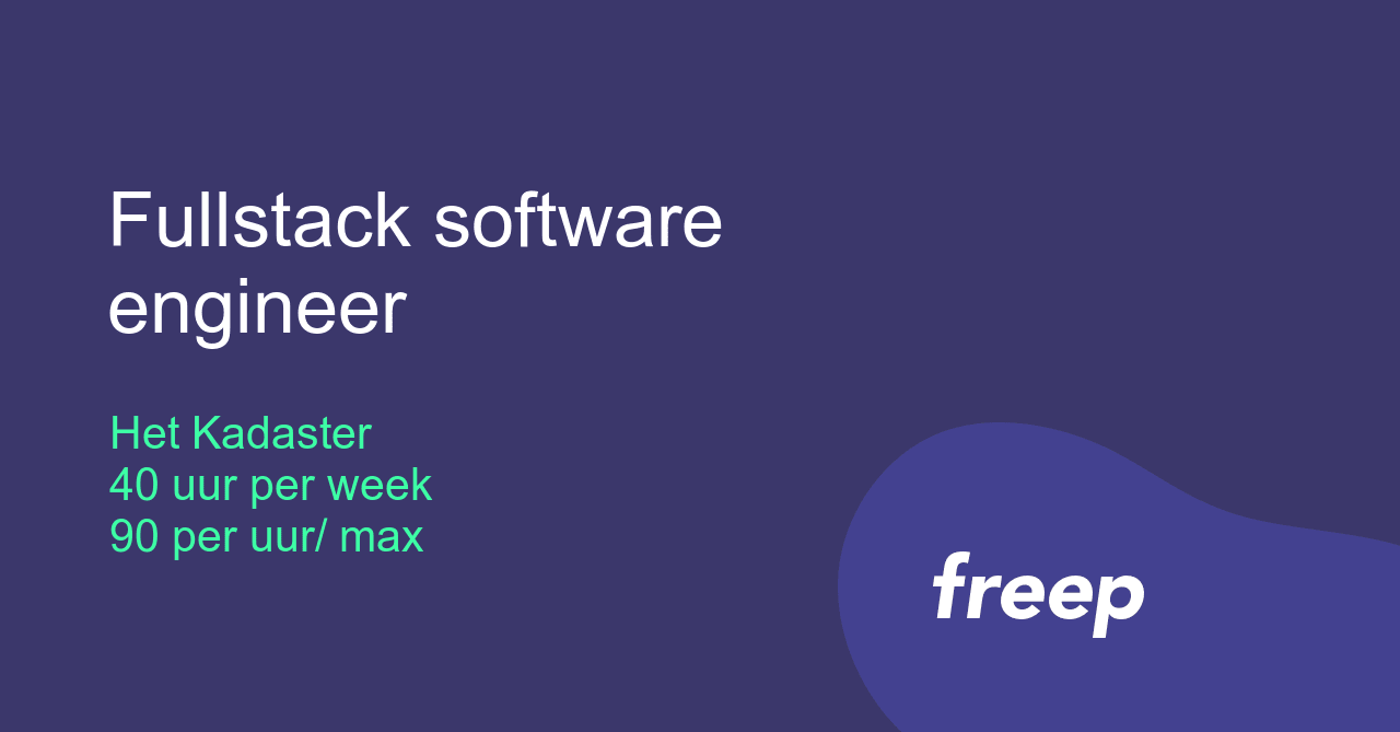Fullstack software engineer bij Het Kadaster - ZZP | Interim | Freelance