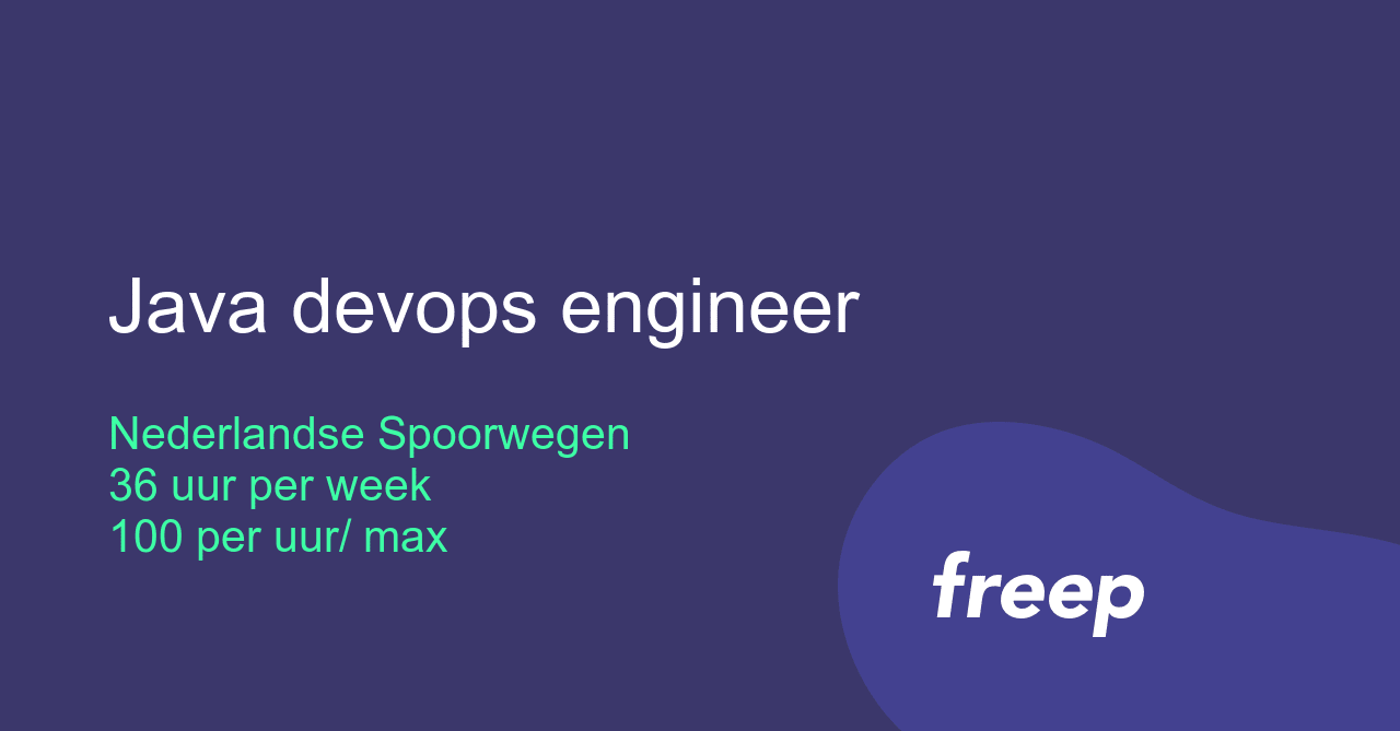 Java devops engineer bij Nederlandse Spoorwegen - ZZP | Interim | Freelance