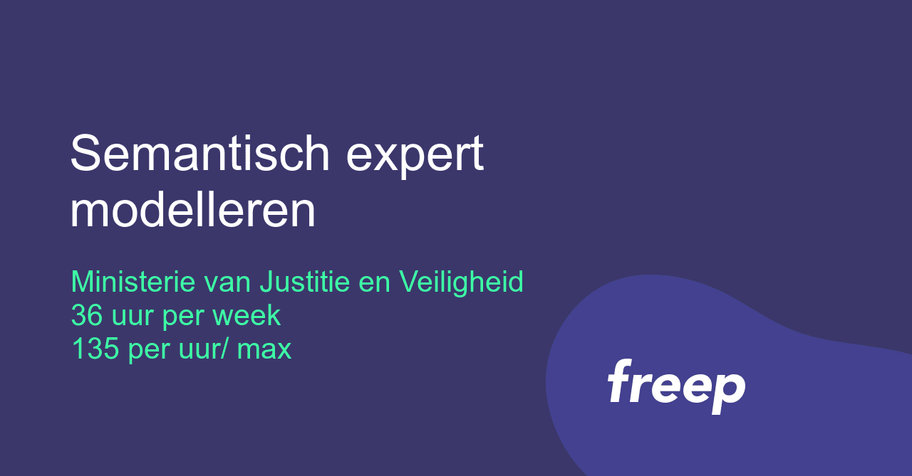 Semantisch expert modelleren bij Ministerie van Justitie en Veiligheid ...