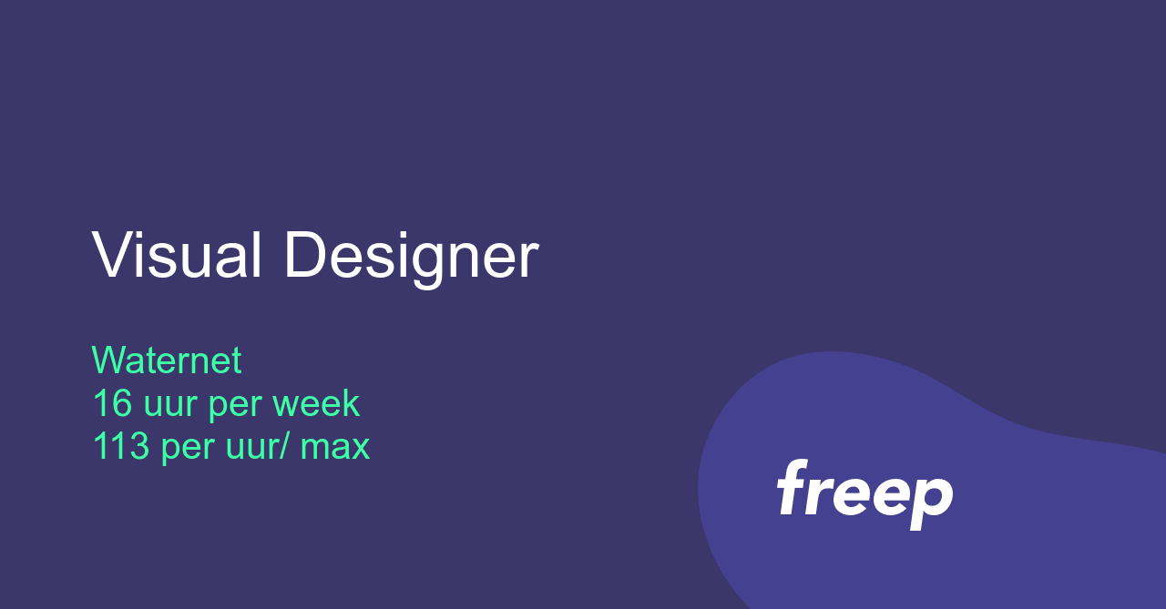 Visual Designer bij Waternet - ZZP | Interim | Freelance