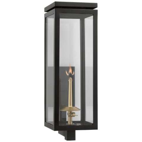 Fresno Medium Bracketed Gas Wall Lantern - Matte Black