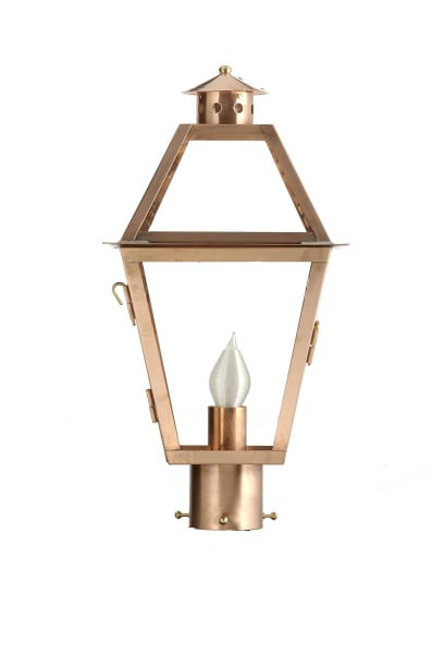 Charleston 17.5" Tall Post Mount Electric Lantern