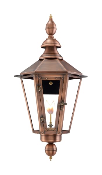 Vicksburg Wall Mount Gas Copper Lantern by Primo