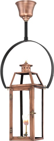 Hanging Yoke Copper Lantern by Primo