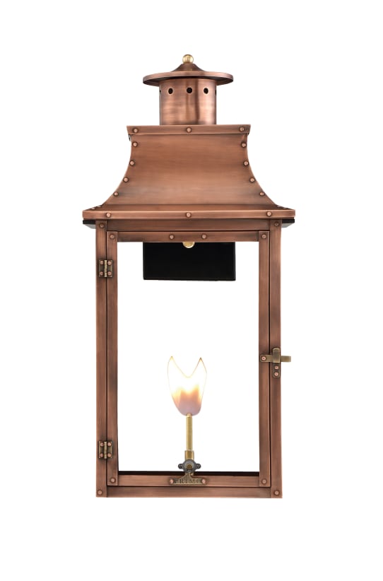 Royal Wall Mount Gas Copper Lantern by Primo