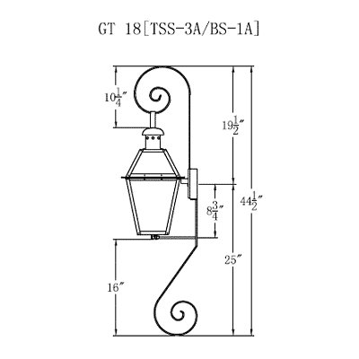 The CopperSmith Georgetown Petite Gas and Electric Lantern Georgetown 15.5  Petite Gas and Electric Copper LanternGT 15 Georgetown 15.5 Petite