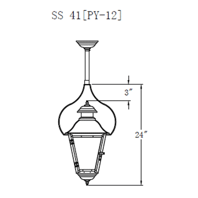 NC 21- hanging light, copper lanterns, gas and electric lighting