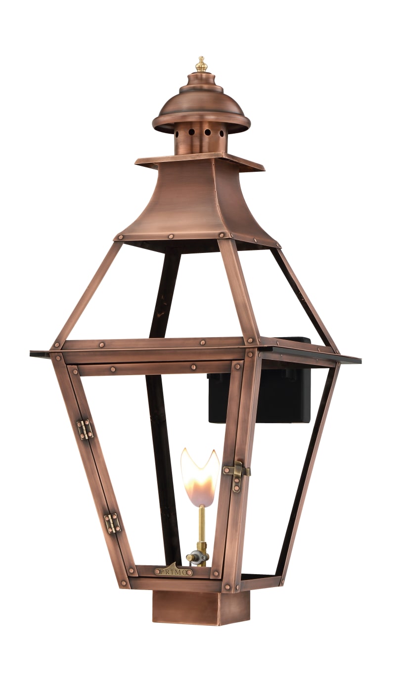 Primo Lanterns NW-22E Copper Nottoway 12 Wide 2 Light Outdoor Wall-Mounted  Lantern in Electric Configuration 