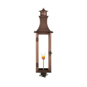Bishop Gas Post Mount Copper Lantern by Primo