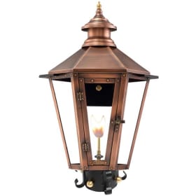 Nottoway Post Mount Gas Copper Lantern by Primo