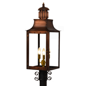 Somerset with Fluted Top on Post Mount with "C" Scrolls