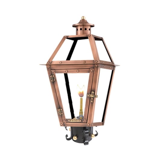 Orleans Post Mount Copper Gas Lantern by Primo