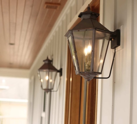 Gas light style electric lanterns deals