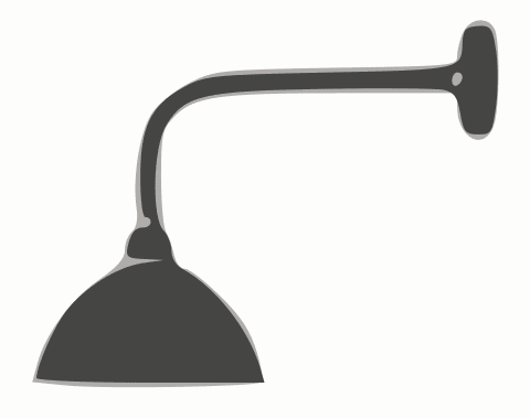 Foundry Dome Medium Straight Arm Barn Light