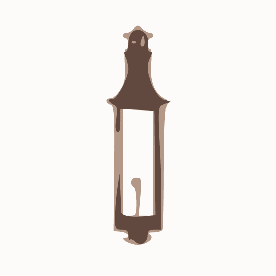 Bishop Gas Post Mount Copper Lantern by Primo