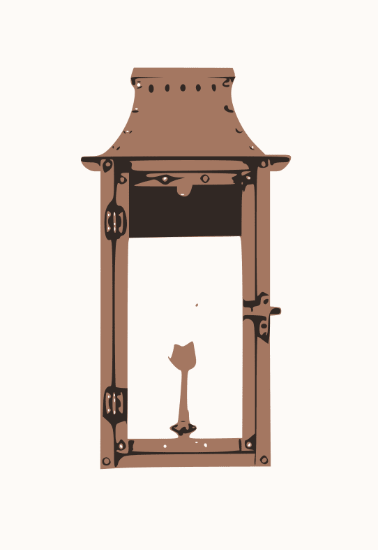 Breaux Bridge Gas Wall Mount Copper Lantern by Primo