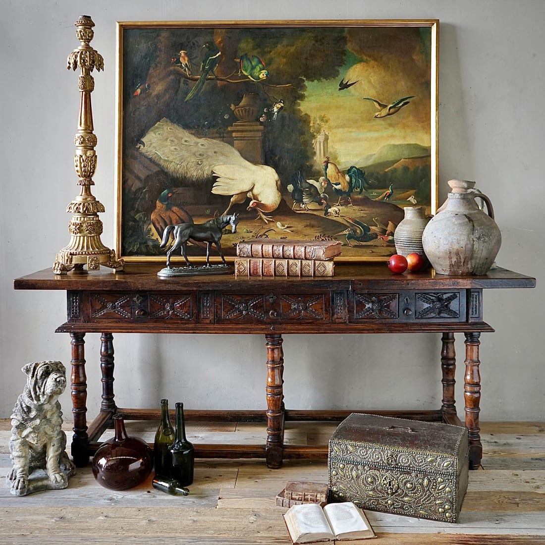 French antique furniture styled in a dining setting