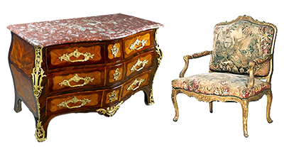Louis XV period furniture illustration