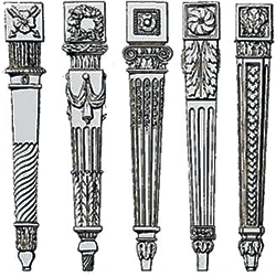 Louis XVI period furniture illustration