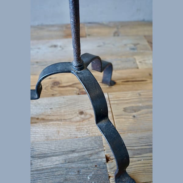 Pair of Large Italian Wrought-Iron Candlesticks