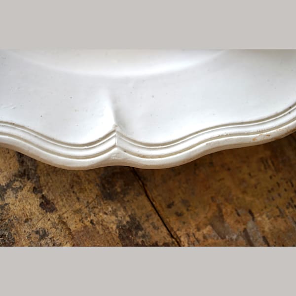 Large French White Ceramic Platter
