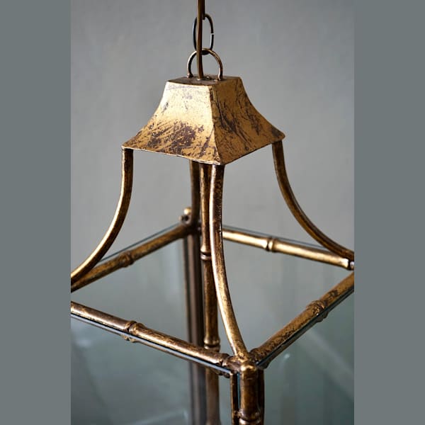 French Gilded Iron Lantern