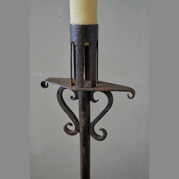 Large French Wrought-Iron Candlestick