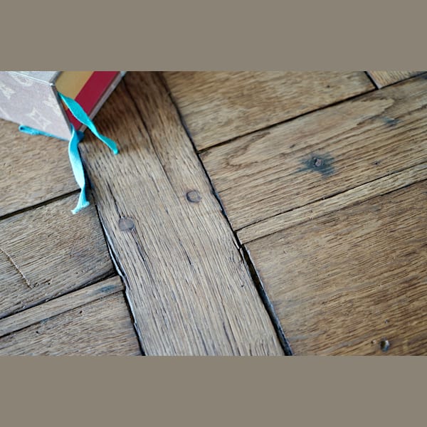 Antique Parquet & Iron Coffee Table