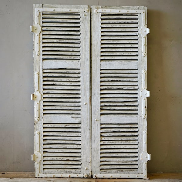 Pair of French Louvered Shutters