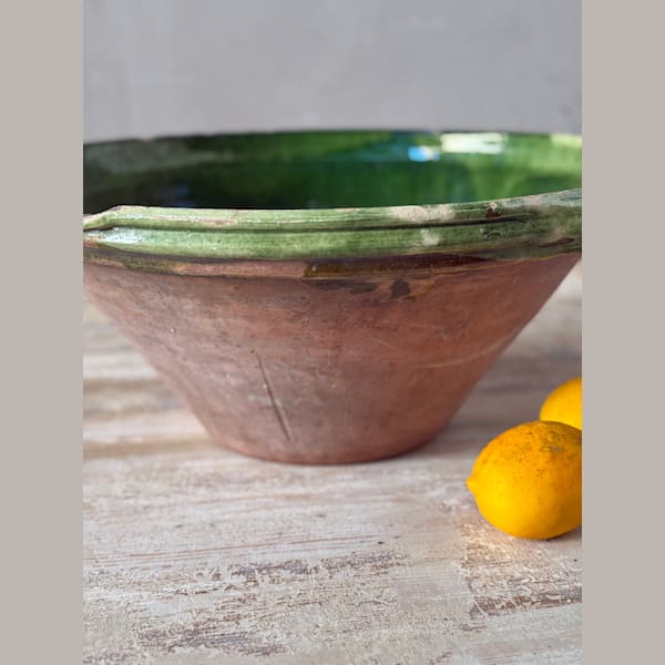 Green Terracotta 'Tian' Bowl